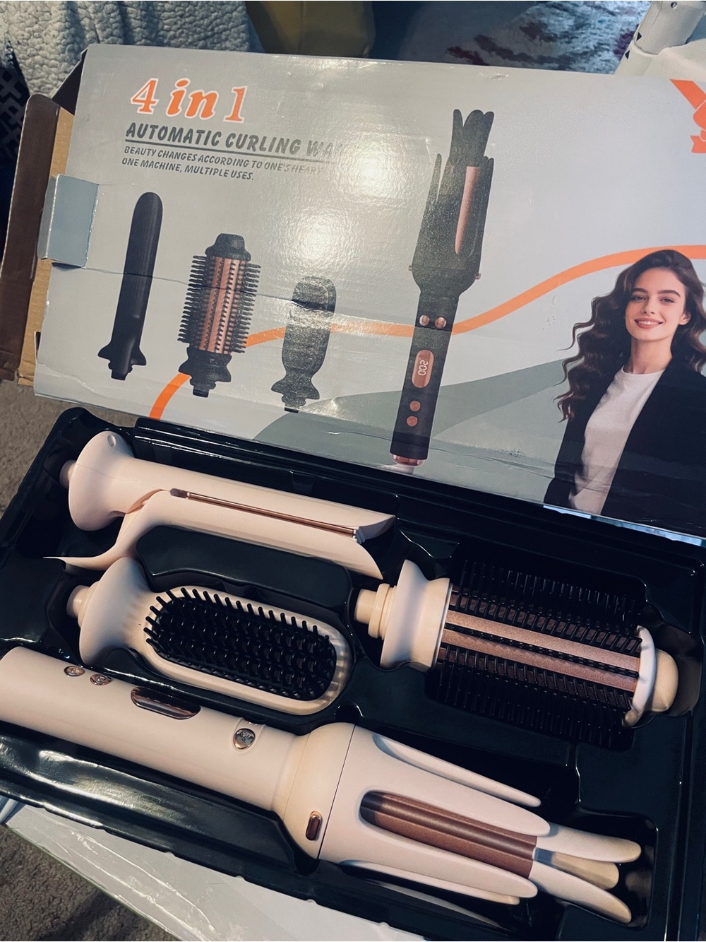 New pink 4-in-1 Automatic Hair Styler